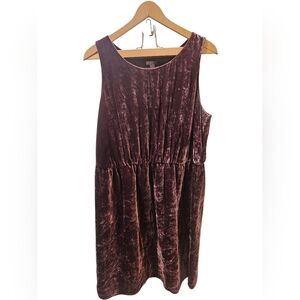 J.Jill crushed velvet sleeveless dress  winterberry